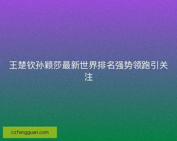 王楚钦孙颖莎最新世界排名强势领跑引关注